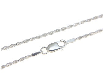 Hawaiian Jewelry Sterling Silver Rope Chain with Lobster Clasp Hinge from Maui, Hawaii