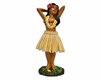 Hawaiian Dashboard Small 4" Posing Hula Girl Doll For Your Car from Maui, Hawaii