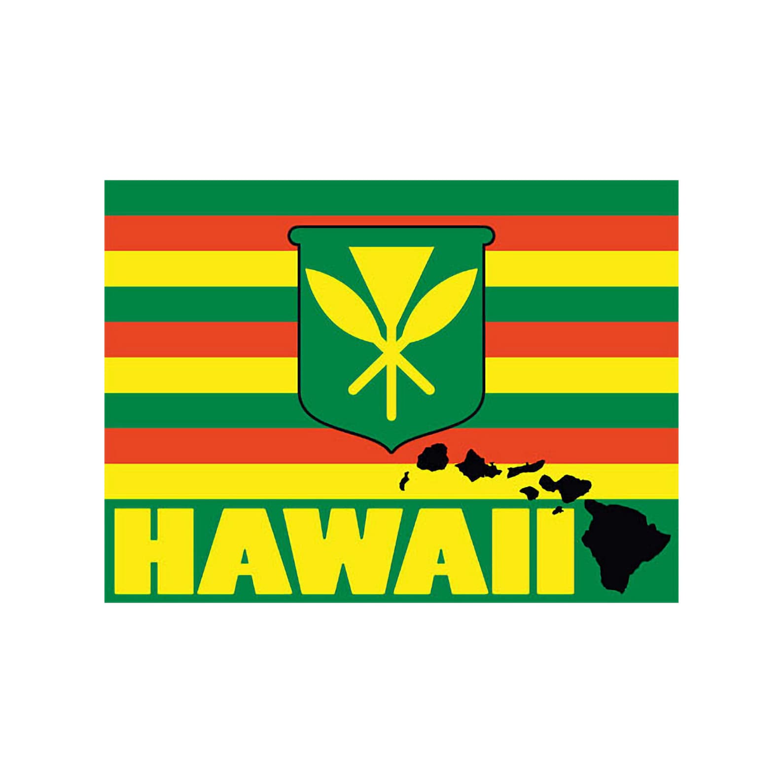 Kanaka Maoli Flag Hawaiian Decal Vinyl Car Sticker from Maui Etsy