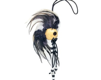 Black and White Ikaika Warrior Helmet Hawaiian Blue Black and White Ikaika Warrior Helmet Hawaiian Blue