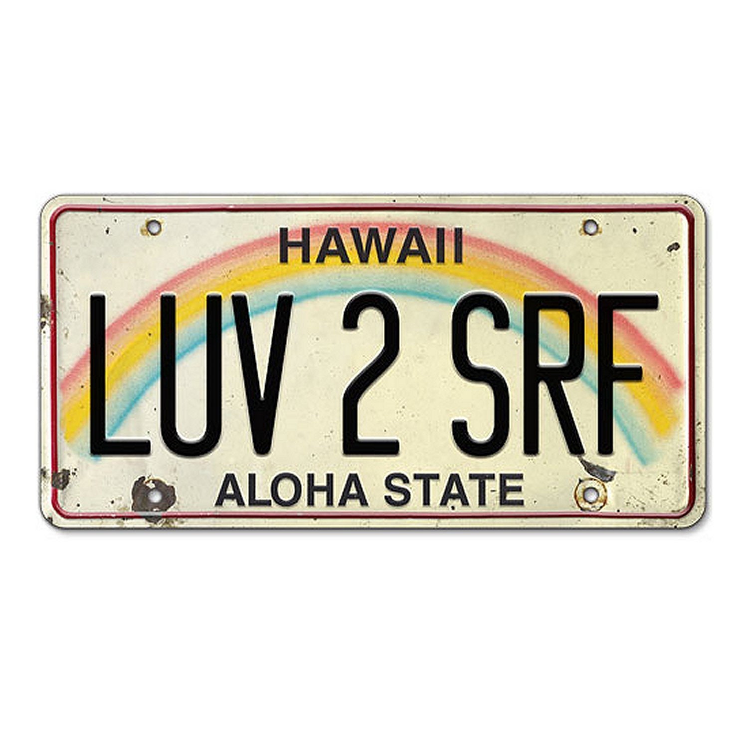 Abstract Plumeria Aloha Hawaii Hawaiian License Plate Frame Car Licence Plate Covers Auto Tag Holder 6 x 12 