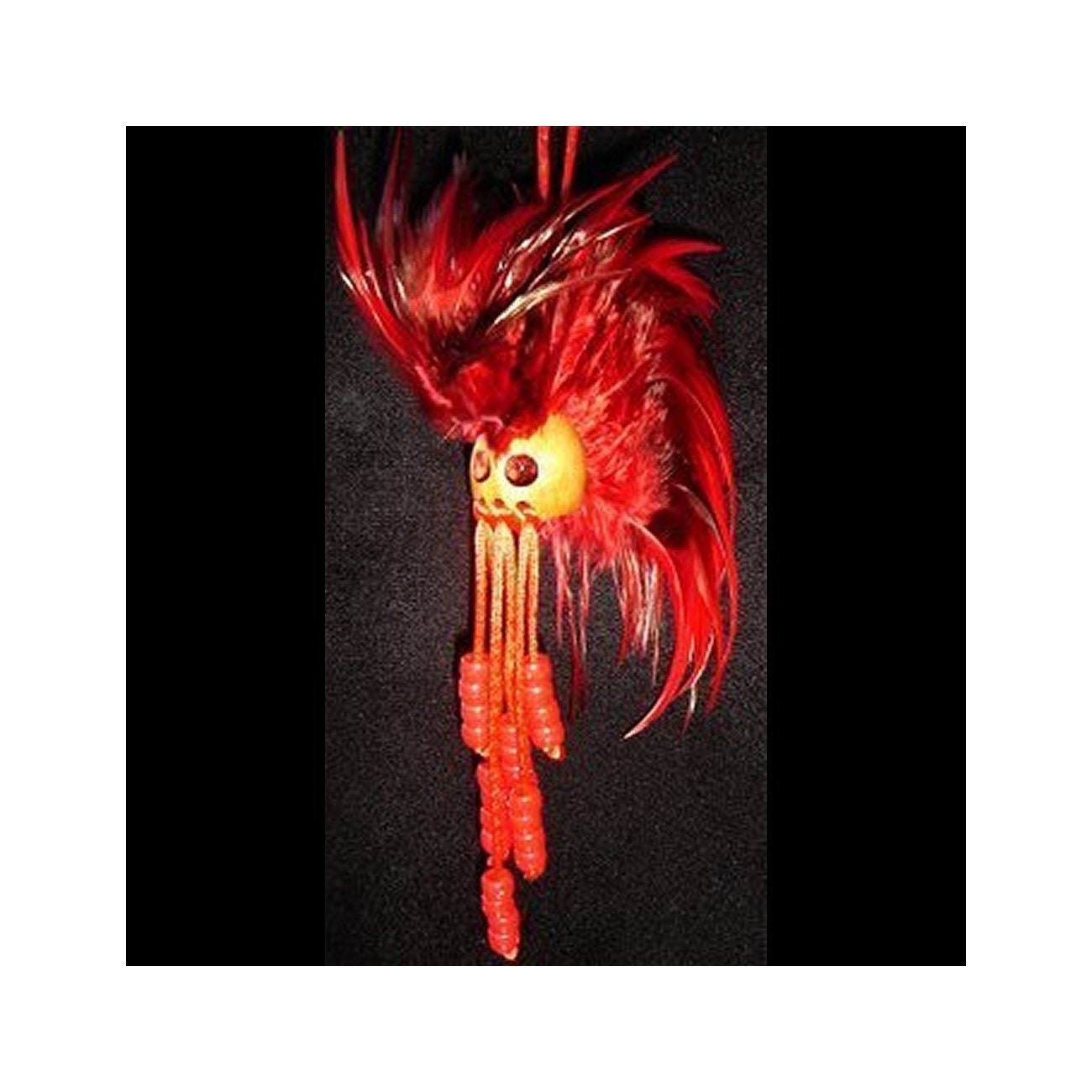 Hawaiian Red and Black Handmade Ikaika Warrior Helmet From from Maui