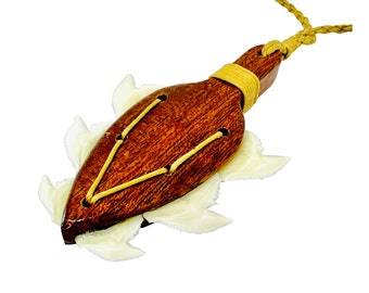 Hawaiian Jewelry Hawaiian Koa Wood Lei O Mano Spear Head Shark Tooth Necklace From Maui Hawaii