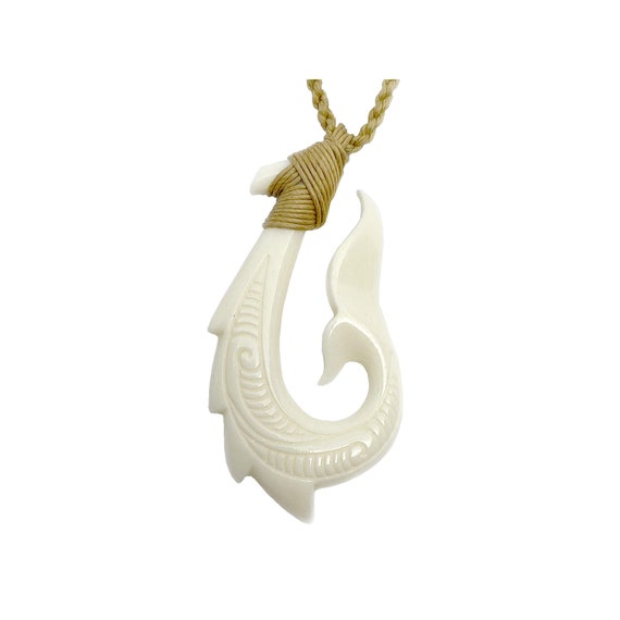 Buy Hawaiian Jewelry Makau Bone Fish Hook / Whale's Tail Pendant Necklace  From Maui Hawaii Online in India 