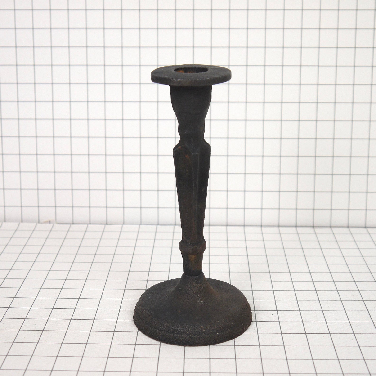 Vintage Cast Iron Candle Holder Black Cast Iron Candle Etsy