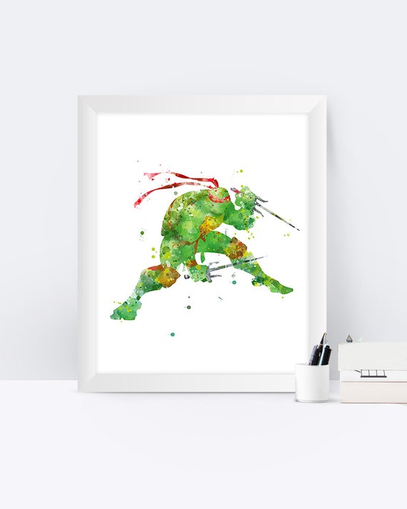 Teenage Mutant Ninja Turtle Raphael Print Tmnt Art - Teenage Mutant Ninja Turtles Wall Decor Teenage Mutant Ninja Turtle Raphael Print Tmnt Art - Teenage Mutant Ninja Turtles Wall Decor