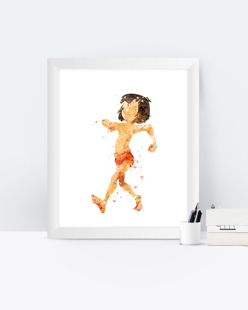 La Impresion Del Arte De Libro Selva Mowgli Selva Libro Etsy