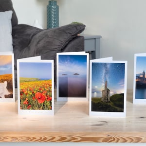 1 paquet de 5 cartes de vœux, paysage des Cornouailles