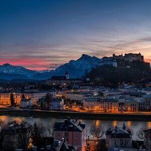 Salzburg Sunset Photographic Print