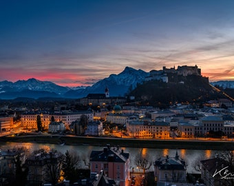 Salzburg Sunset Photographic Print