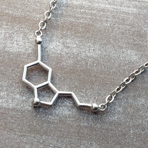 Necklace silver-plated / gold-plated "Serotonin" matt rhodium-plated