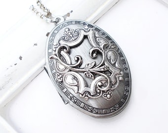 Medallion necklace silver "Galadriel"