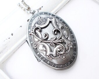 Medallion necklace silver "Galadriel"