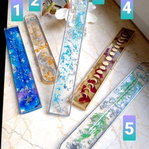 Selection: Incense stick holder gold silver - stars moon phase - holder for incense sticks