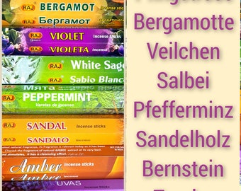 Auswahl: 30 Sorten Räucherstäbchen Incense Sticks EINZELN - passend zu meinen Räucherstäbchenhaltern - bitte Artikelbeschreibung lesen!