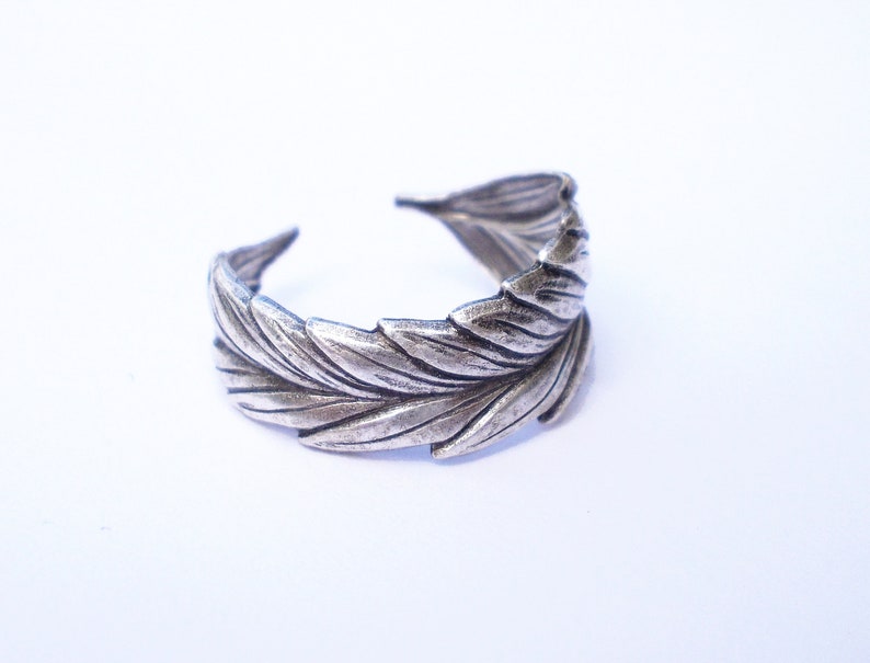 Ring silber Engelsfeder Spiralring 画像 1