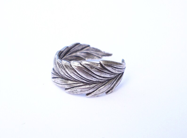 Ring silber Engelsfeder Spiralring 画像 3