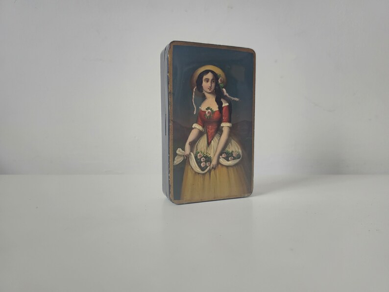 Antique Toleware Tobacco Box - Etsy