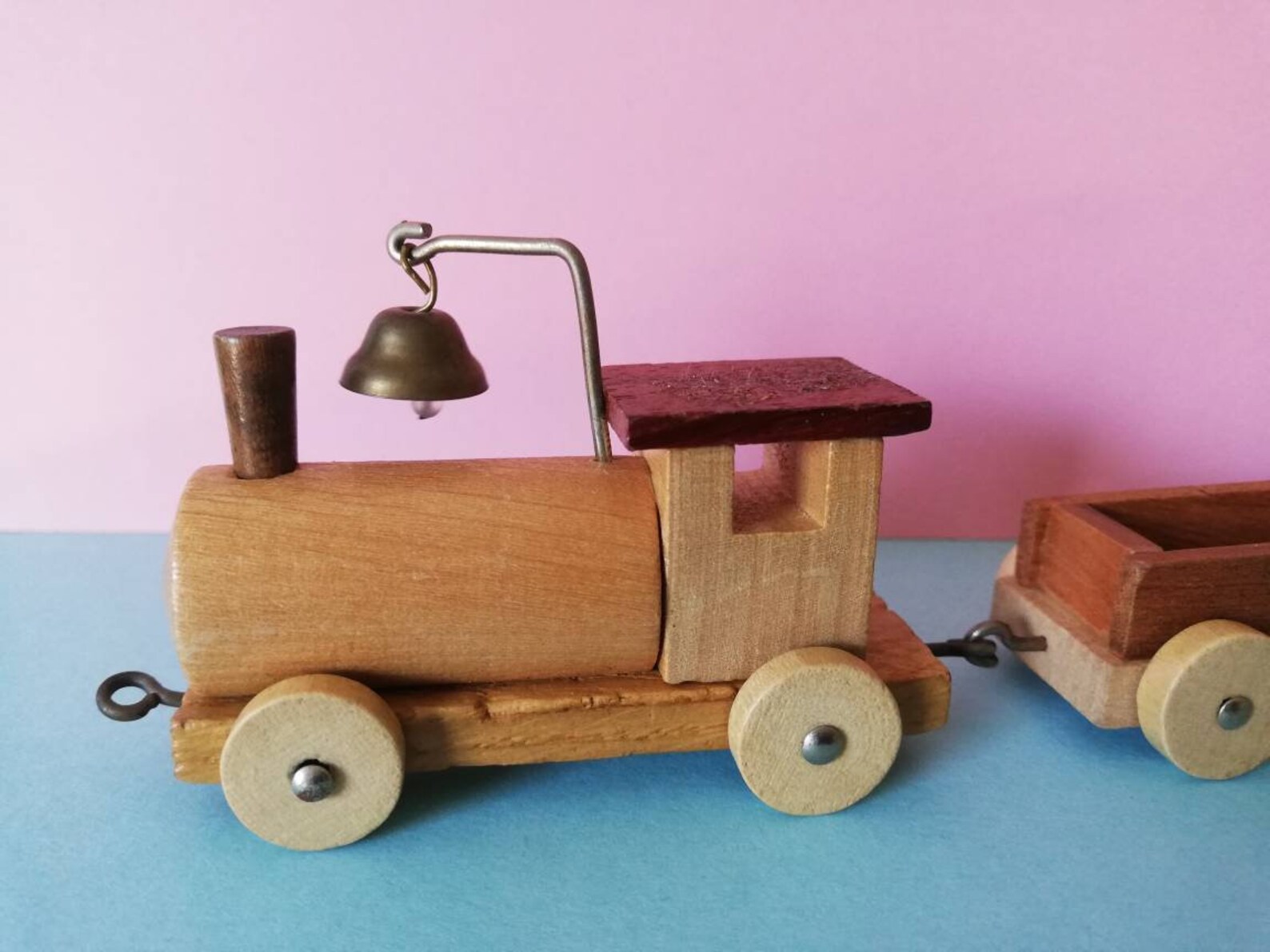 Vintage Wooden Miniature Train Set Loquai Holzkunst West Etsy