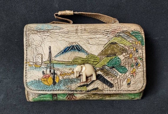 1930s Embossed Leather Clutch Bag Japan - Etsy 1930s Embossed Leather Clutch Bag Japan - Etsy