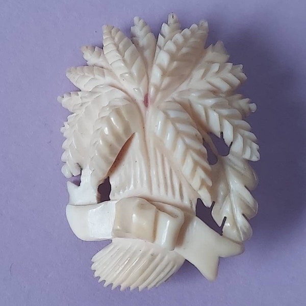 Antique Carved Wheatsheaf Charm