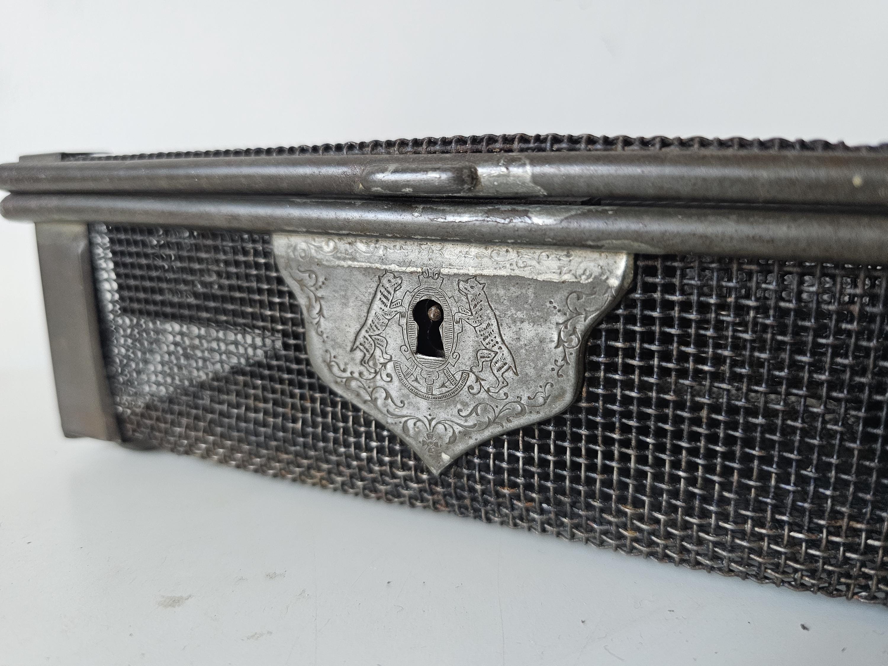 Antique Wire Cash or Jewellery Box