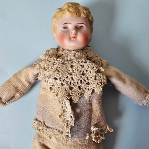 Antique Bisque Head and Shoulders Doll