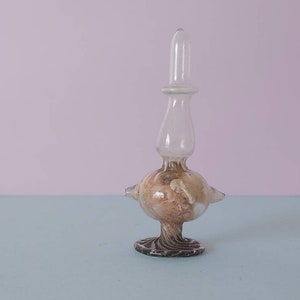 Antique Miniature Blown Glass Oil Lamp