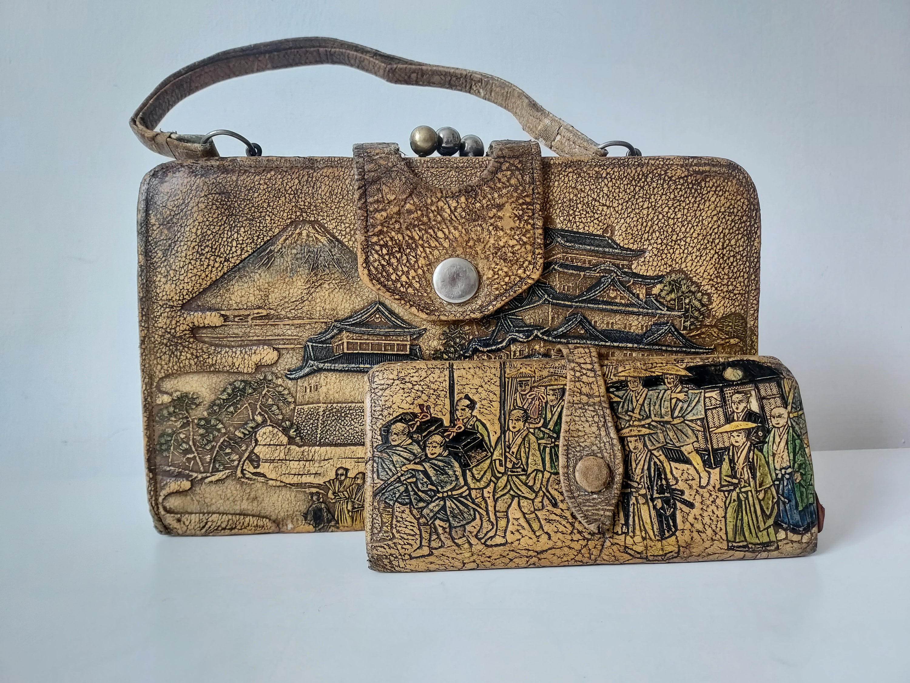 1930s Embossed Leather Clutch Bag Japan - Etsy