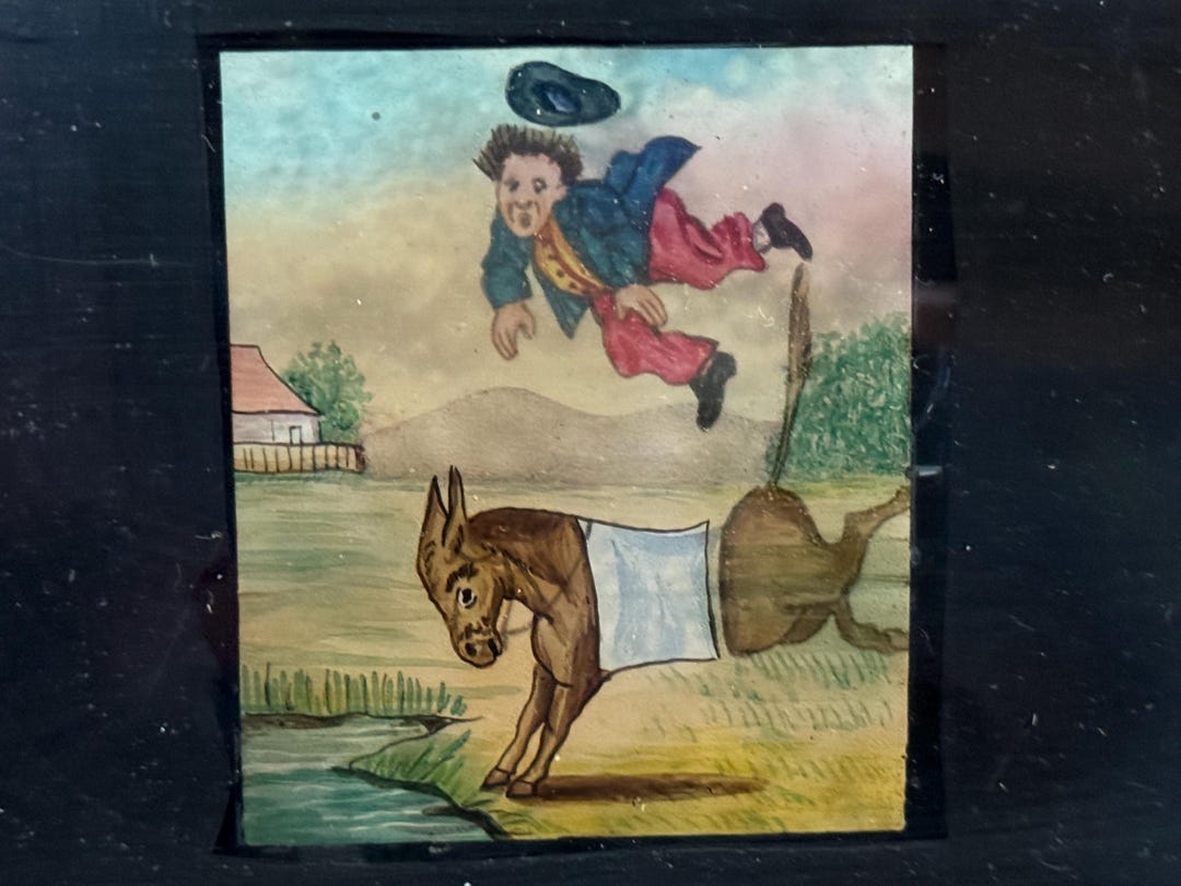 Kinetic Magic Lantern Slide Bucking Donkey - Etsy