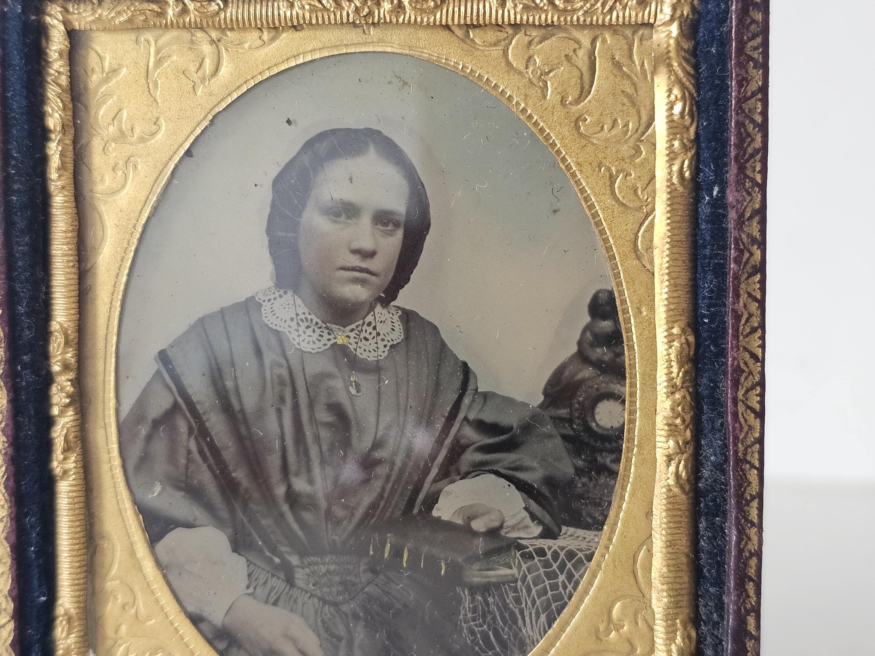 アンティークフォトアンブロタイプ女性