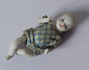 アンティーク ドイツ 女児 人形 ミニチュア Hertwig 1920 年代 小さな