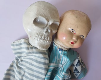 Vintage Skull and Baby Puppets