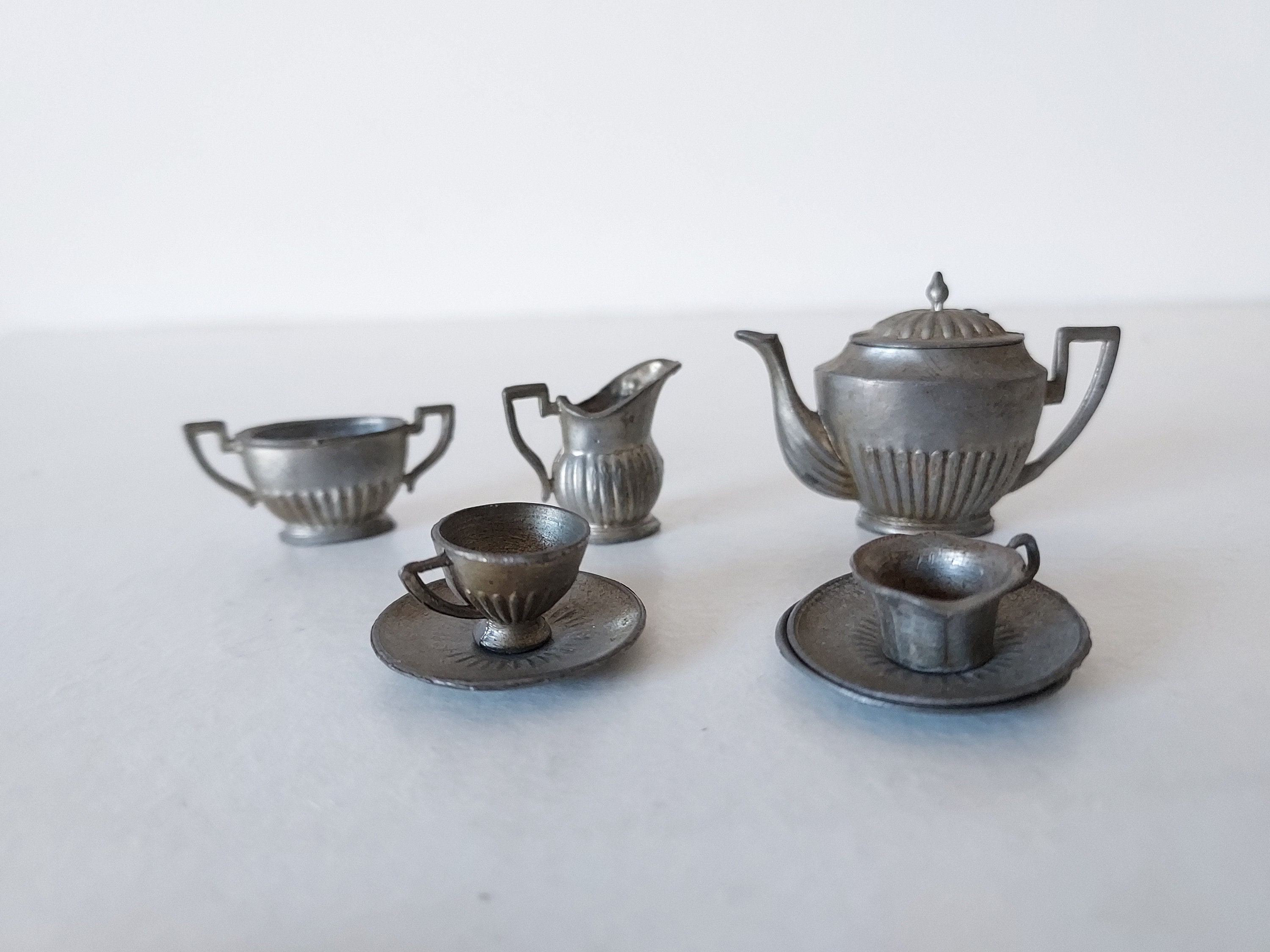 Vintage metal tea set 2025