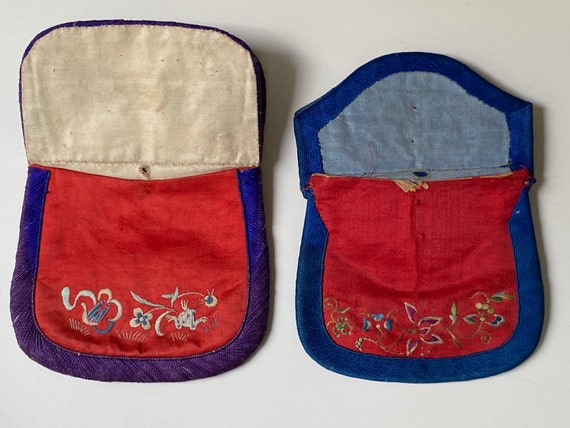 Antique Chinese Silk Embroidered Coin Purses - image 7