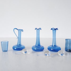 Antique Miniature Glass Decanters Glasses