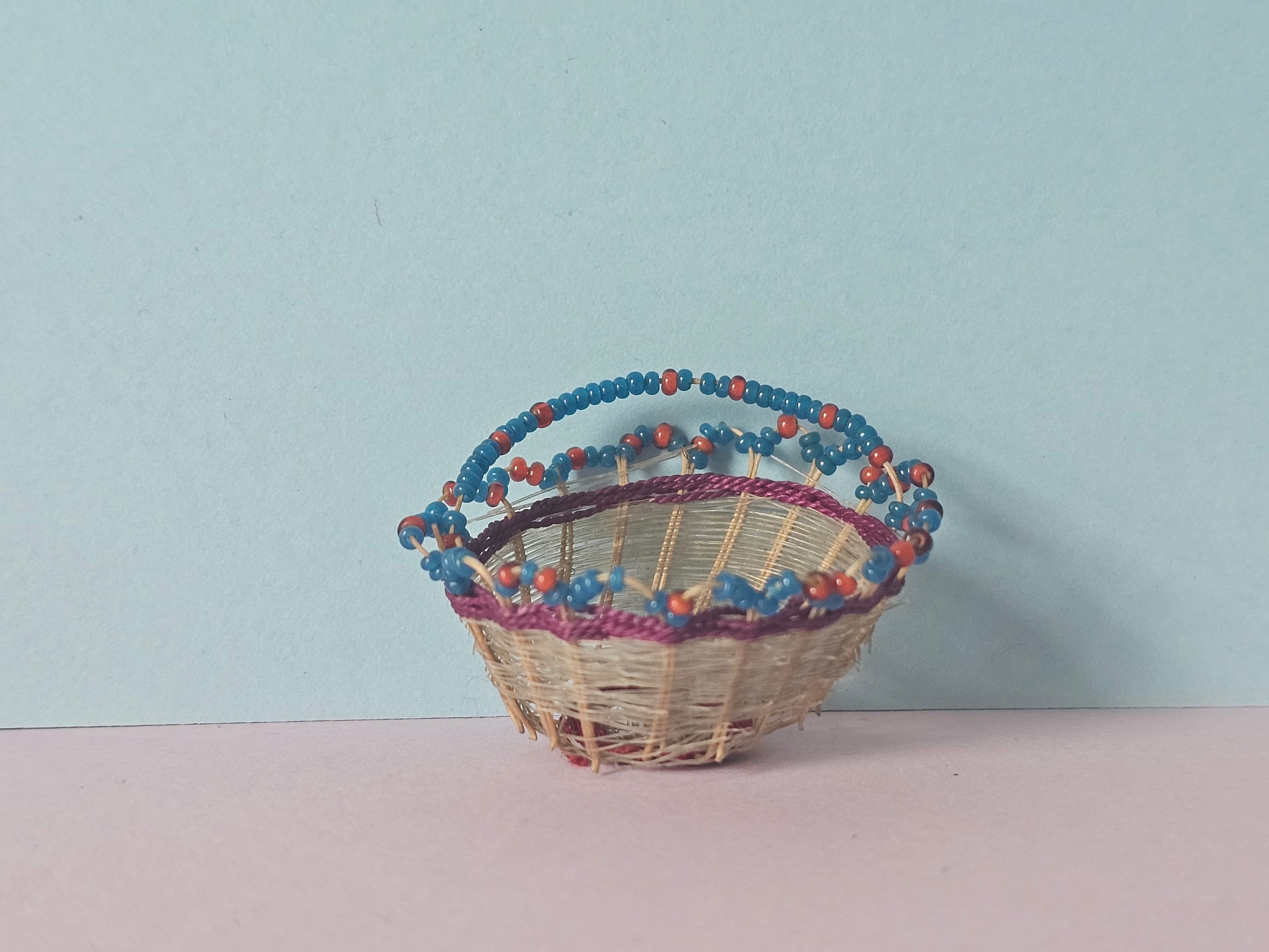 アンティークミニチュアバスケット - Etsy 日本
