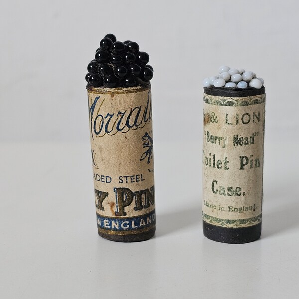 Antique Glass Headed Pins Etsy