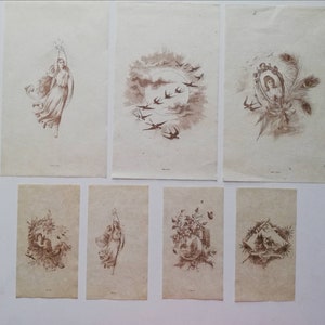 Antica carta velina illustrata Early Photography