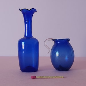Miniatur Glas Krug und Vase