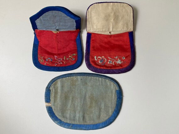 Antique Chinese Silk Embroidered Coin Purses - image 10