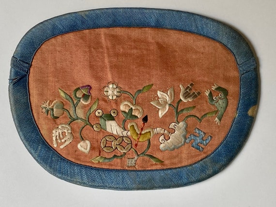 Antique Chinese Silk Embroidered Coin Purses - image 4