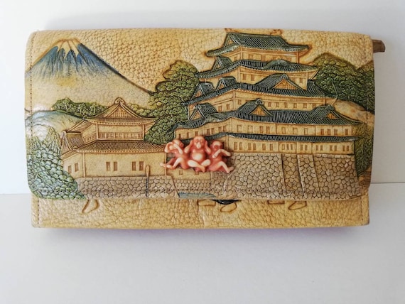 1930s Embossed Leather Purse Japan