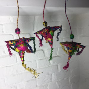 Handmade Mexican Palm Woven Hanging Decorations Pinata Shaped