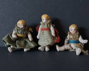 アンティーク ドイツ 女児 人形 ミニチュア Hertwig 1920 年代 小さな