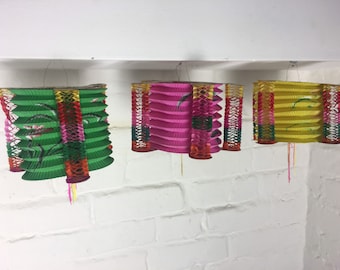 Small Vintage Chinese Lanterns with Streamers