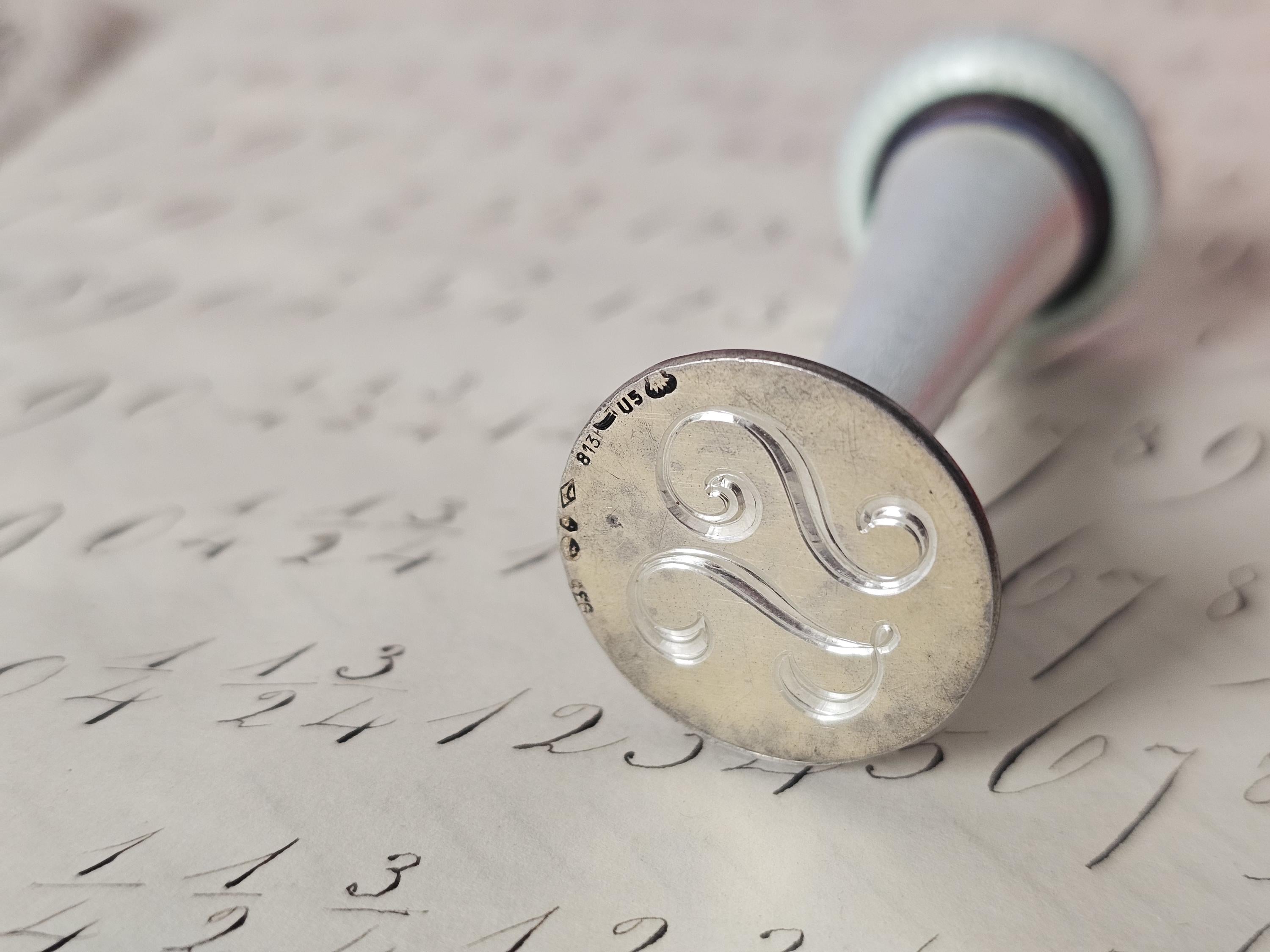 Silver Guilloche Cat Desk Seal - Etsy