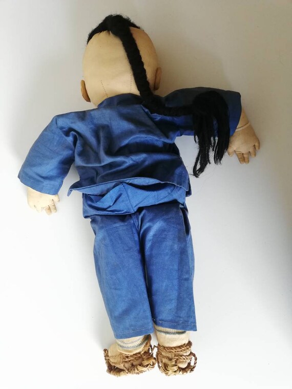 Vintage Ada Lum Cloth Doll Farmer