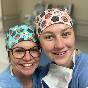 Labradoodles | ‘Have a Golden Day’ | EURO, XL Euro or SKULL Surgical Scrub Caps | available in Green or Pink | Golden Doodle