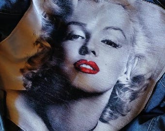 Marilyn Monroe Jacket, Marilyn Monroe Denim Jacket, Vintage Marilyn Monroe Jacket, Cropped Marilyn Monroe Jacket